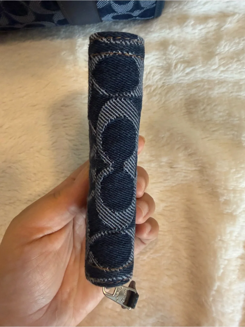 Coach Washed Denim Essential Small Zip Wallet ONLY